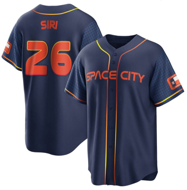 Men's Navy Houston Astros #26 Jose Siri 2022 City Connect Cool Base Stitched Jersey
